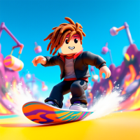 Play Obby Snowboard Race Parkour now!